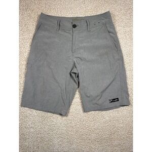 Pelagic Deep Sea Hybrid Shorts Mens 30 Gray 11 Inch Fishing Swimming EUC